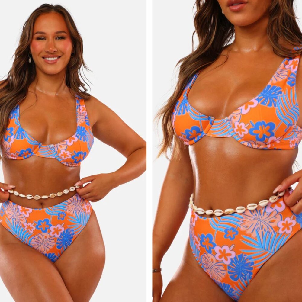 Moana Bikini Set - Botanical Breeze Surf Top + Vee 2.0 Btm (Small) - Picture 4 of 4